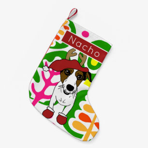 Meia De Natal Pequena Jack Russell Terrier Natal Stocks
