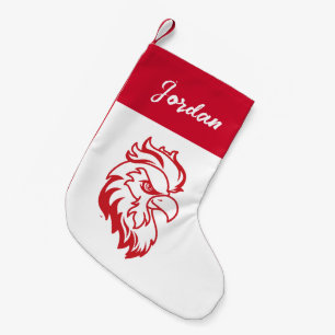 Meia De Natal Pequena Jacksonville State University Gamecocks Red Eagle