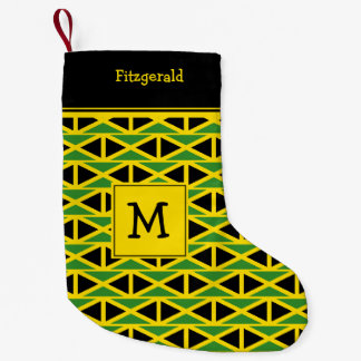 Meia De Natal Pequena JAMAICA Sinalizador Monograma Texto Personalizado