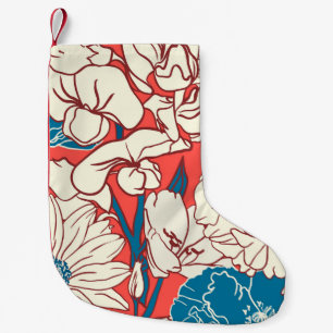 Meia De Natal Pequena Jardim Floral Elegante: Design de Vintage sem Seam
