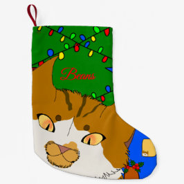 Meia De Natal Pequena Jingle Claws Custom Holiday Stocking