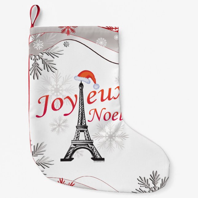Meia De Natal Pequena Joyeux Noel (Frente)