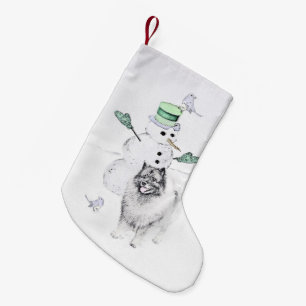 Meia De Natal Pequena Kehond Christmas Snowman Painting Dog Art