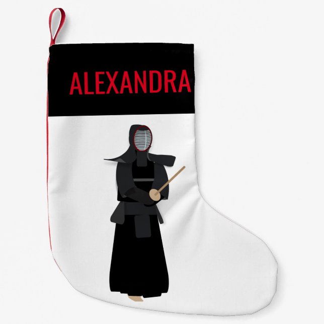 Meia De Natal Pequena Kendo (Frente)