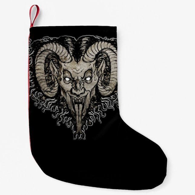 Meia De Natal Pequena Krampus Stocking (Frente)