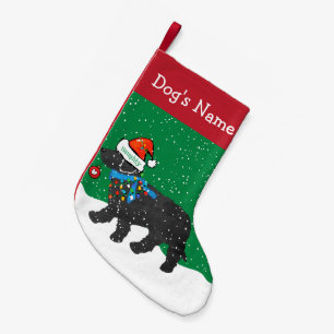 Meia De Natal Pequena Labradoodle de Natal Personalizado