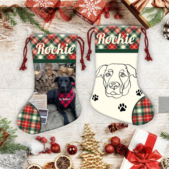 Meia De Natal Pequena Labrador Dog Personalizado Natal (Criador carregado)