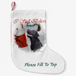 Meia De Natal Pequena Labrador Retriever Acredite no Natal