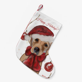 Meia De Natal Pequena Labrador Retriever  Canvas Print