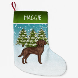 Meia De Natal Pequena Labrador Retriever Chocolate Natal Nome Personaliz