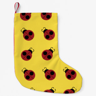 Meia De Natal Pequena Ladybug 60s retro legal vermelho