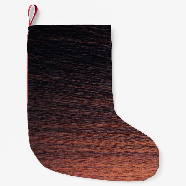 Meia De Natal Pequena Laranja (Frente)
