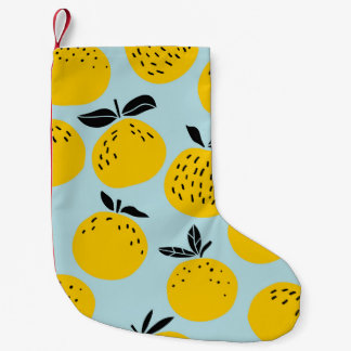 Meia De Natal Pequena Laranjas Verão: Padrão Vintage Frutífero