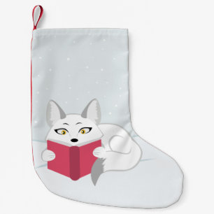 Meia De Natal Pequena Lendo Raposa