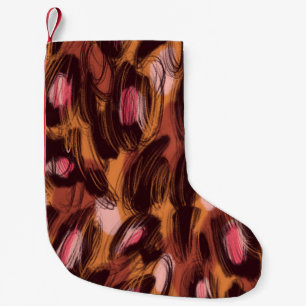 Meia De Natal Pequena Leopard Spots African Animal Standard