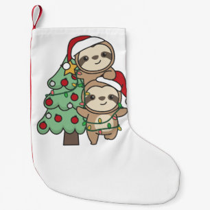 Meia De Natal Pequena Leve árvore de Natal Animais de Natal