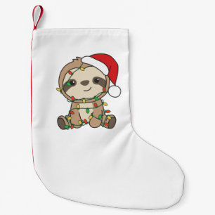 Meia De Natal Pequena Leve Natal Animais de Inverno Leves