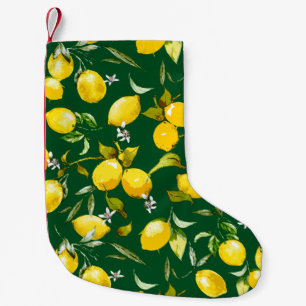 Meia De Natal Pequena Limões aquarela 9