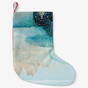Meia De Natal Pequena Linda aquarela de alta resolução com abstrato