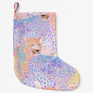 Meia De Natal Pequena Linda ilustração de padrão sem focas Leopardo Ar