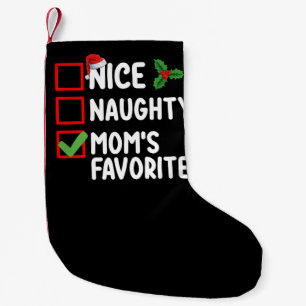 Meia De Natal Pequena Lista de Natal Favorita da Família da Mãe Legal e