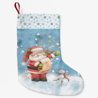 Meia De Natal Pequena Lista Nice de papais noeis