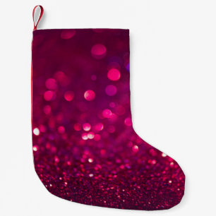 Meia De Natal Pequena Lítima Rosa Vermelha: Abstrato Bokeh