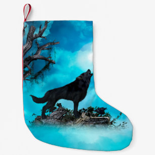 Meia De Natal Pequena Lobo impressionante