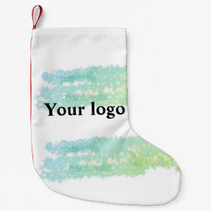 Meia De Natal Pequena Logotipo personalizado simples e elegante aqui era