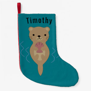 Meia De Natal Pequena Lontra Cuja