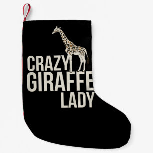 Meia De Natal Pequena Louca Girafa Lady