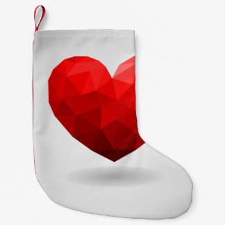 Meia De Natal Pequena Love heart low poly valentine
