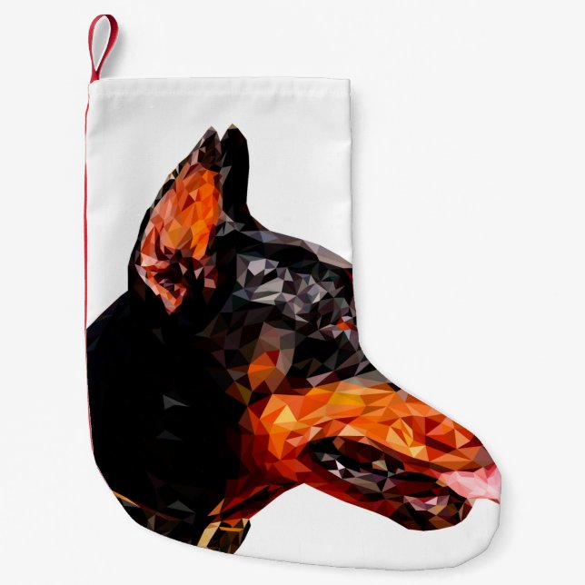 Meia De Natal Pequena Low poly triangle abstract design (Frente)