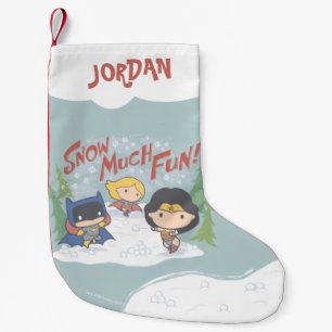 Meia De Natal Pequena Luta de bola de neve da Liga da Justiça
