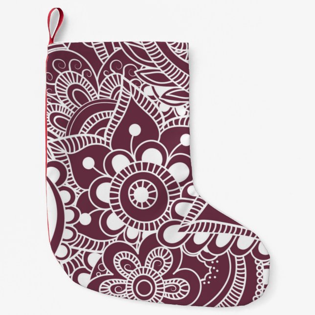 Meia De Natal Pequena Luxury Mandala 44 (Frente)