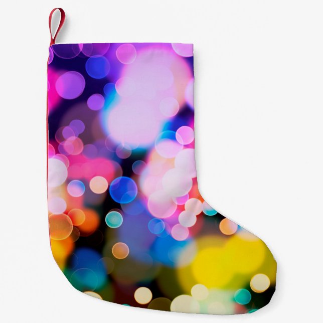 Meia De Natal Pequena Luz de fundo da vinheta com brilho (Frente)