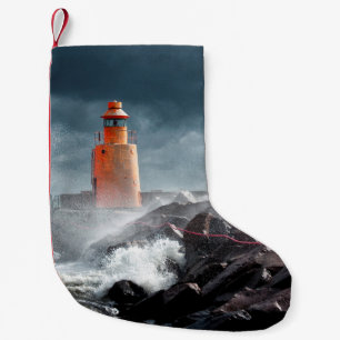 MEIA DE NATAL PEQUENA LUZ DE LARANJA NA ROCHA