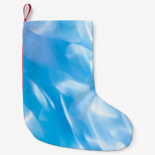 Meia De Natal Pequena Luzes brilhantes de abstrato sobre fundo azul. Red