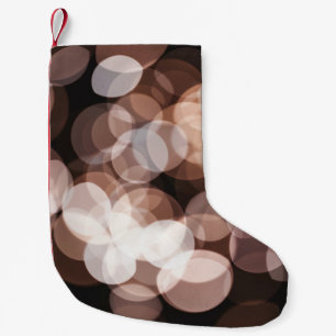 Meia De Natal Pequena Luzes de anzol castanho