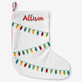 Meia De Natal Pequena Luzes de Natal estacionando