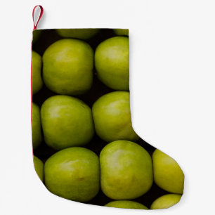 Meia De Natal Pequena Maçãs frutas Maçãs verdes comidas