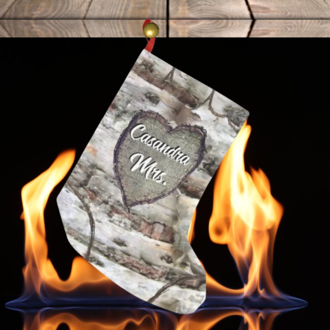 Meia De Natal Pequena Madeira de Latido de passarinho russa entalada em  (Criador carregado)