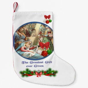Meia De Natal Pequena Mãe Maria