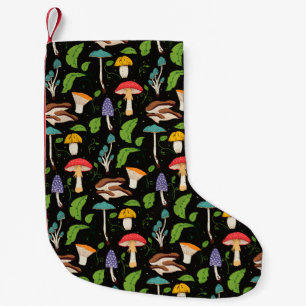 Meia De Natal Pequena Magia da Floresta Profunda: Cogumelos Coloridos so