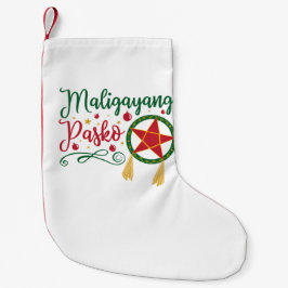 Meia De Natal Pequena Maligayang Pasko Filipino Natal Filipinas