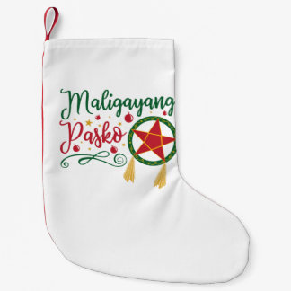 Meia De Natal Pequena Maligayang Pasko Filipino Natal Filipinas