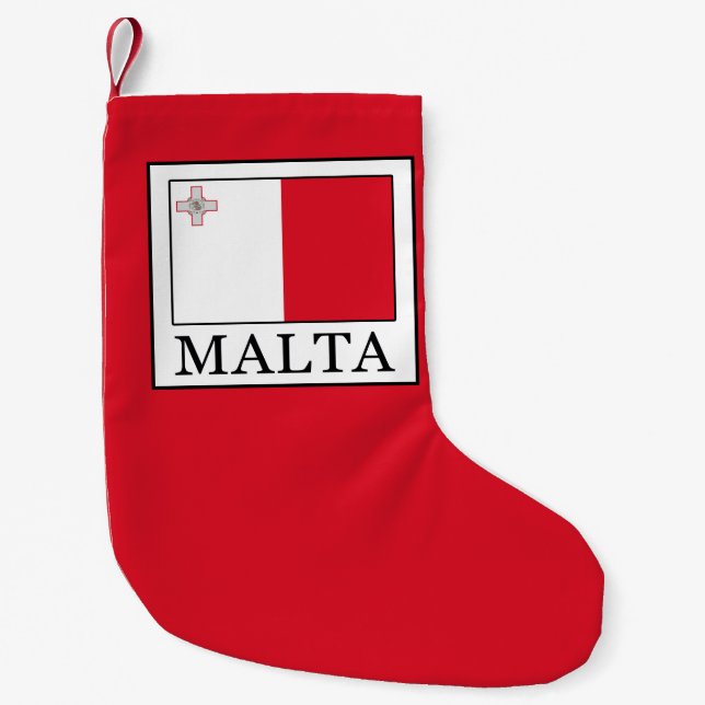 Meia De Natal Pequena Malta (Frente)