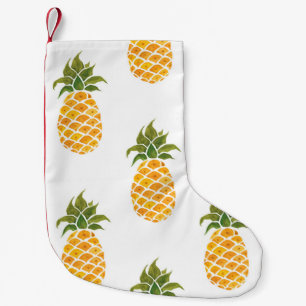 Meia De Natal Pequena Manipulador de aquarelas pintado com frutas exóti