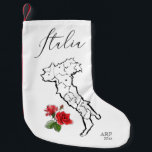 Meia De Natal Pequena *~* Mapa de Rosas italianos de Itália<br><div class="desc">* ESTOQUE DE NATAL: Italia Itália Mapeie Rosas Flag Colors com duas linhas de texto que você pode PERSONALIZAR ou simplesmente excluir. Esta é uma imagem que diz ITÁLIA, que é a tradução ITALIANA da ITÁLIA. Este é um presente excelente para si mesmo ou para aqueles que amam a Itália!...</div>