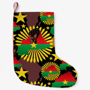 Meia De Natal Pequena Mapa do Burkina Faso, Bandeira e Resistência à Rev